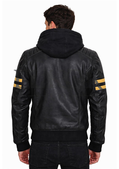 Hooded Biker Jacket