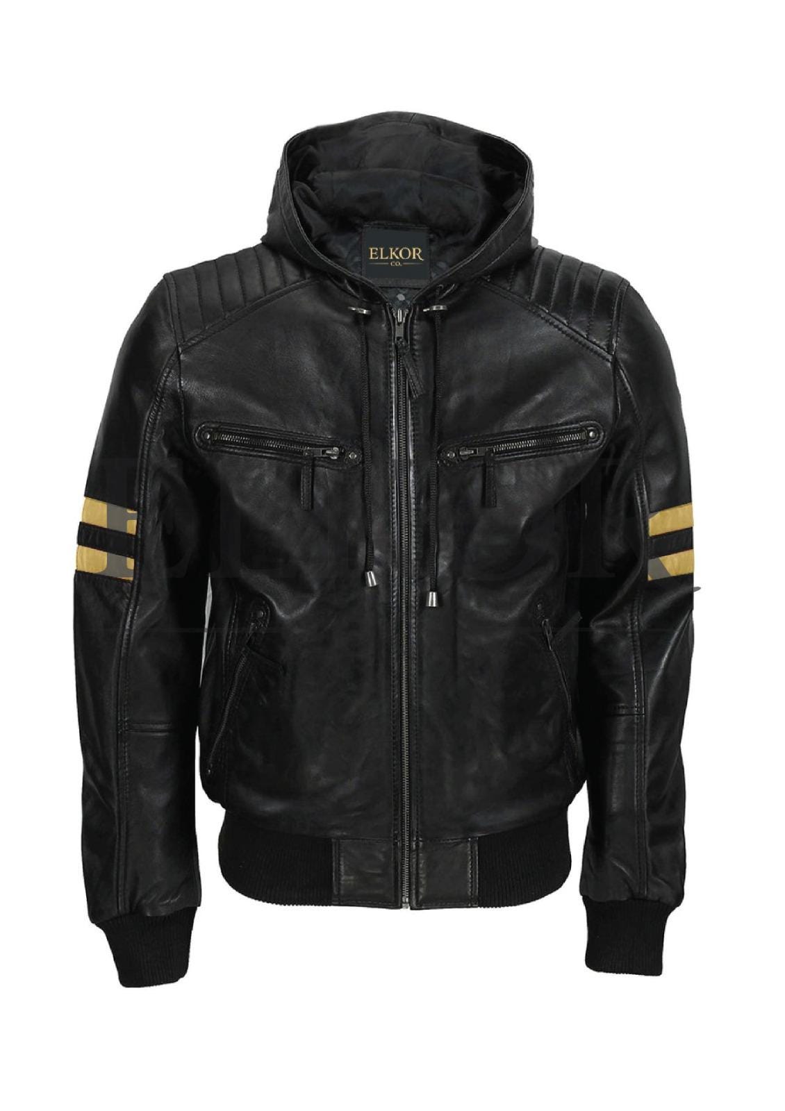 Hooded Biker Jacket