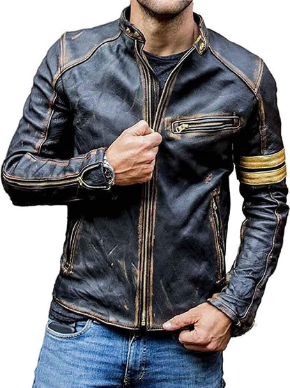 Lambskin Leather Moto Jacket