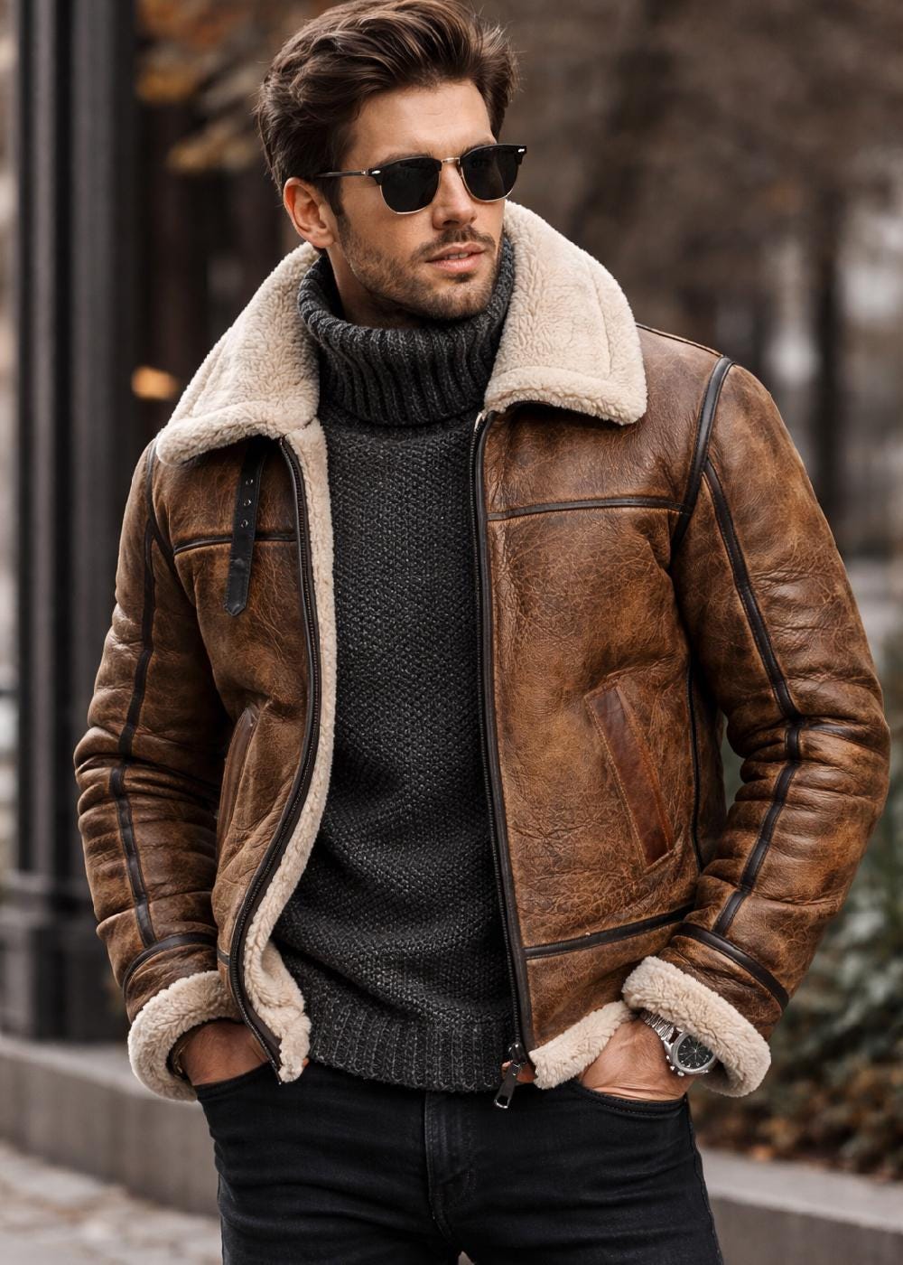 Shearling Aviator Jacket