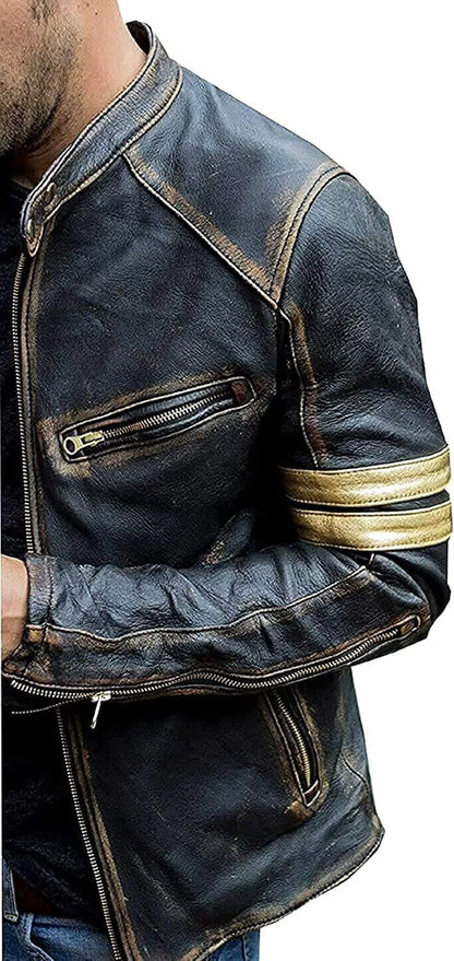 Lambskin Leather Moto Jacket
