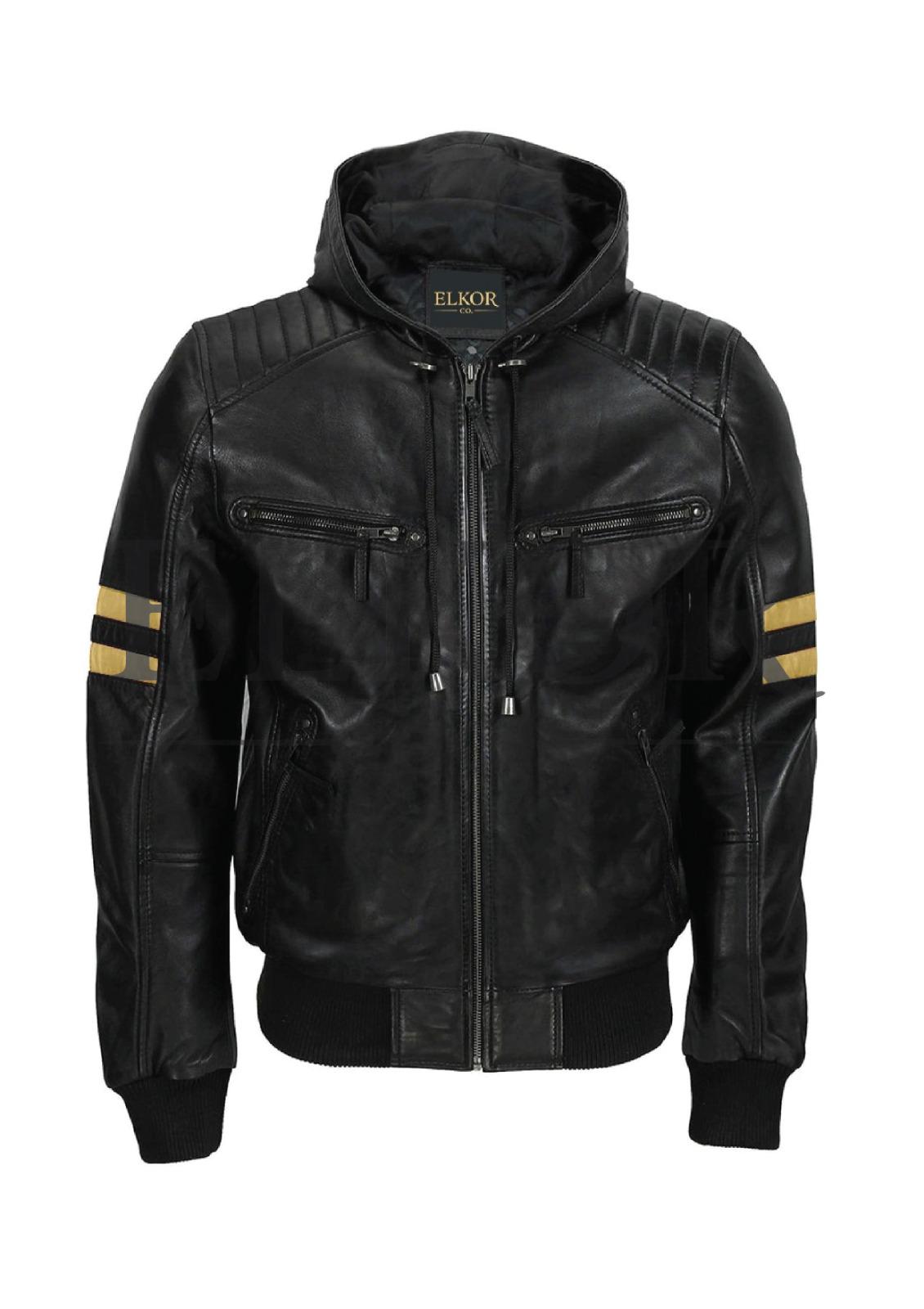 Hooded Biker Jacket