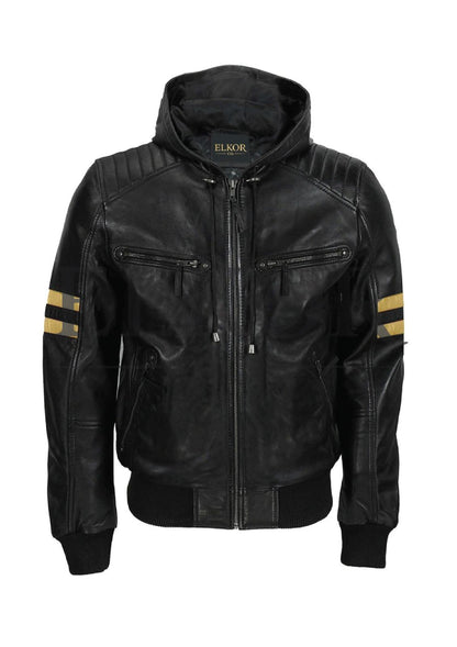 Hooded Biker Jacket